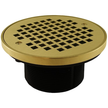 Jones Stephens 3-1/2in. IPS ABS Spud with 5in. Polished Brass Strainer with Ring D57213